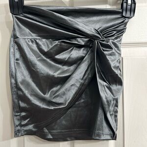 Superdown satin samara knot mini skirt